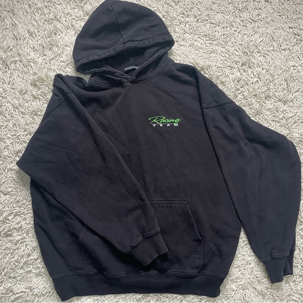 Brandy Melville Black Racing Team Hoodie